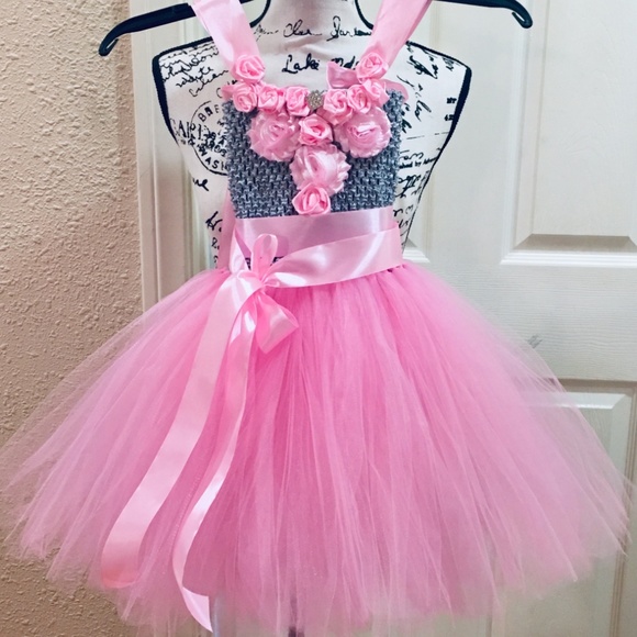 BUBBLE GUM BEAUTY flower girl tutu dress - Picture 6 of 8